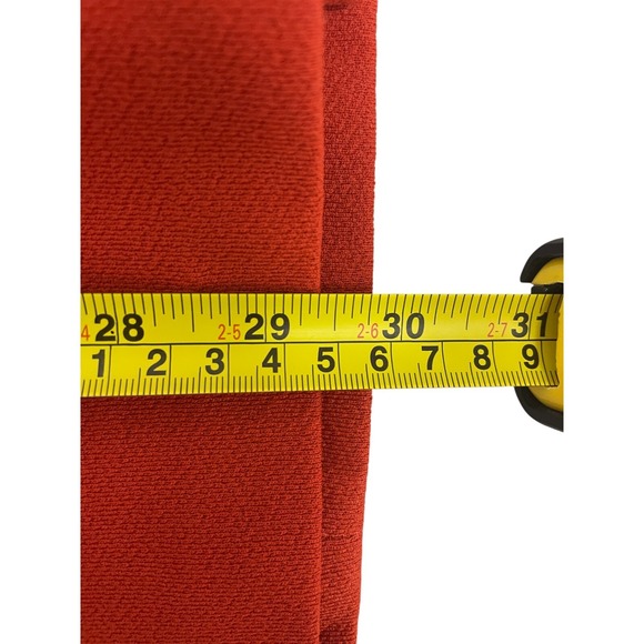 Blouse Womens Size Small Orange Collared Regular Fit Halt Zip Back Long Sleeve - Picture 4 of 5